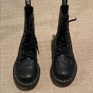Doc Marten Embroidered Combat Boots